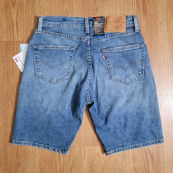 Levi's Premium 505 Regular Denim Jeans Shorts Medium Wash Men's Waist Size 29 - Picture 1 of 8